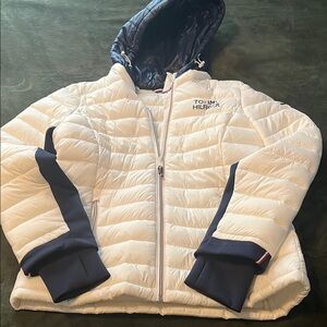 Tommy Hilfiger Cream and Navy Quilted Jacket